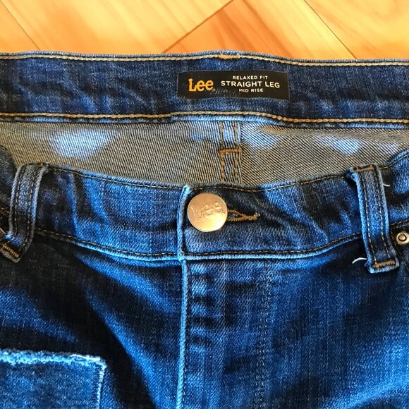 Upcycled Patchwork Jeans: Denim on Denim Patched Boho Hippie Jeans, Size 12M - Picture 13 of 13